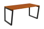 SEK-V - 16 stůl kancelářský, kovová podnož černá, deska 25 mm, široký 1600 mm, třešeň šumavská